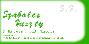 szabolcs huszty business card